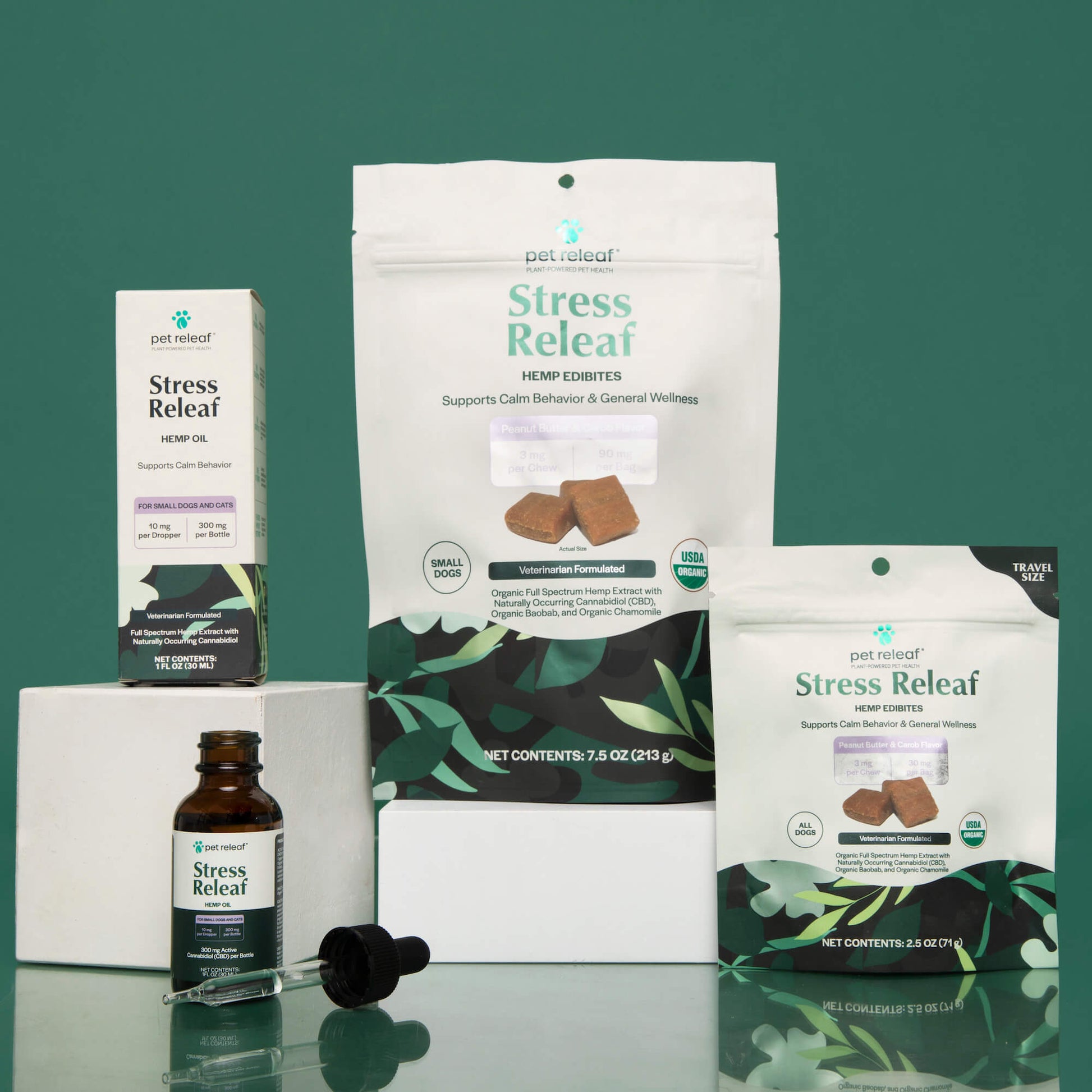 Stress Releaf CBD Edibites For Small Dogs – Peanut Butter CBD Chew