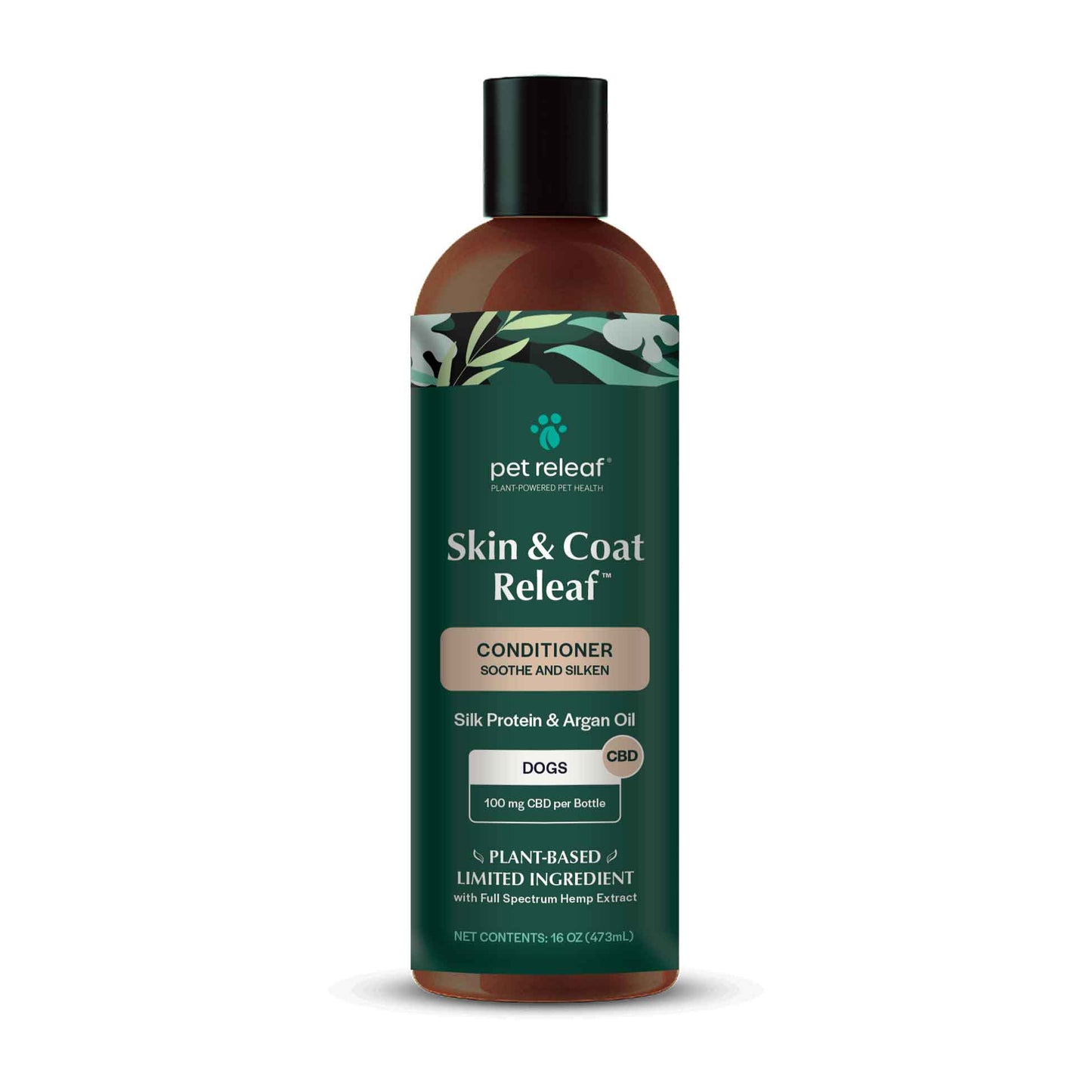 Pet Releaf Skin & Coat Dog 16oz. Soothe & Silken Conditioner CBD 100mg CBD Conditioner