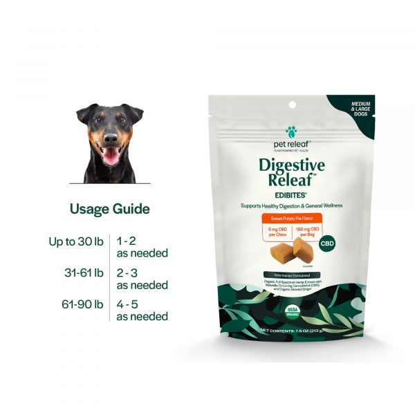 Digestive Releaf CBD Edibites For M/L Dogs – Sweet Potato CBD Chew