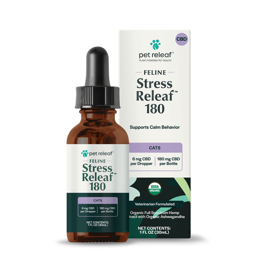 USDA Organic Feline Stress Releaf 180mg Calming CBD Oil For Cats CBD Oil