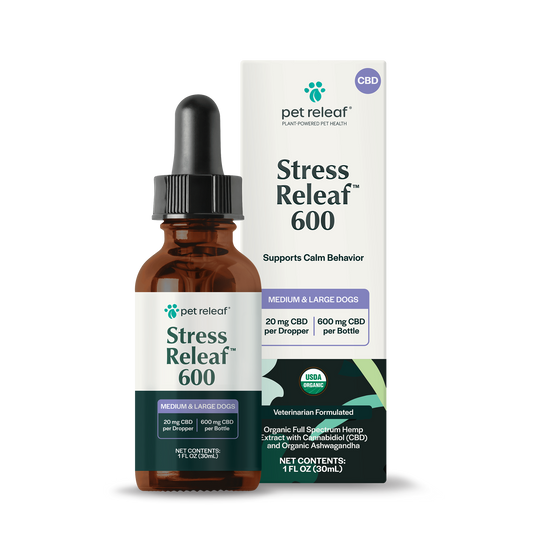 USDA Organic Stress Releaf 600mg CBD Oil For Medium & Large Dogs CBD Oil